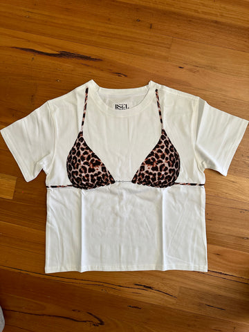 Leopard Bikini Tee