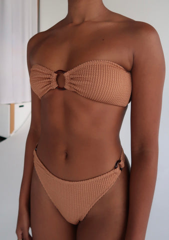 Bikini Bottoms - Brown Crinkle