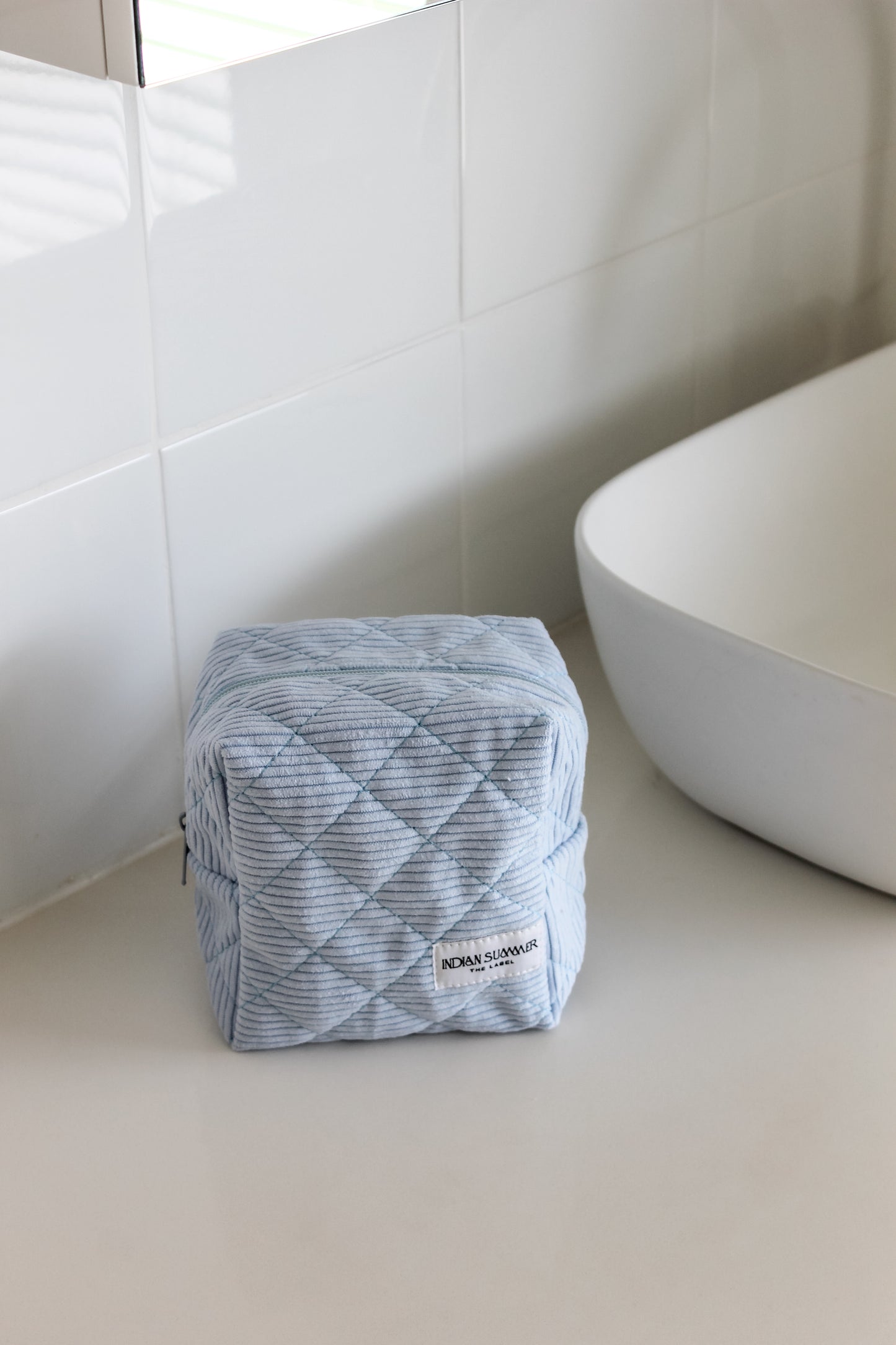 Cosmetic Bag - Baby Blue Cord