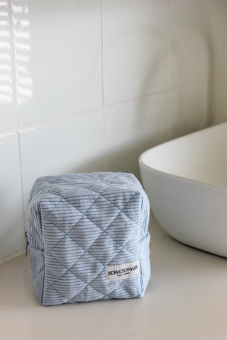 Cosmetic Bag - Baby Blue Cord