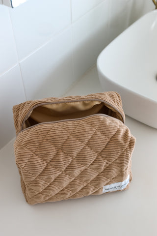 Cosmetic Bag - Light Brown Cord