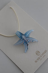 Blue and Brown Starfish Pendant