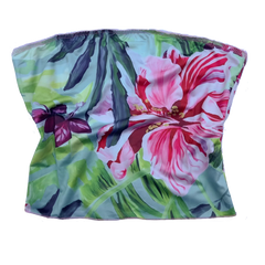 Green Floral Tube Top