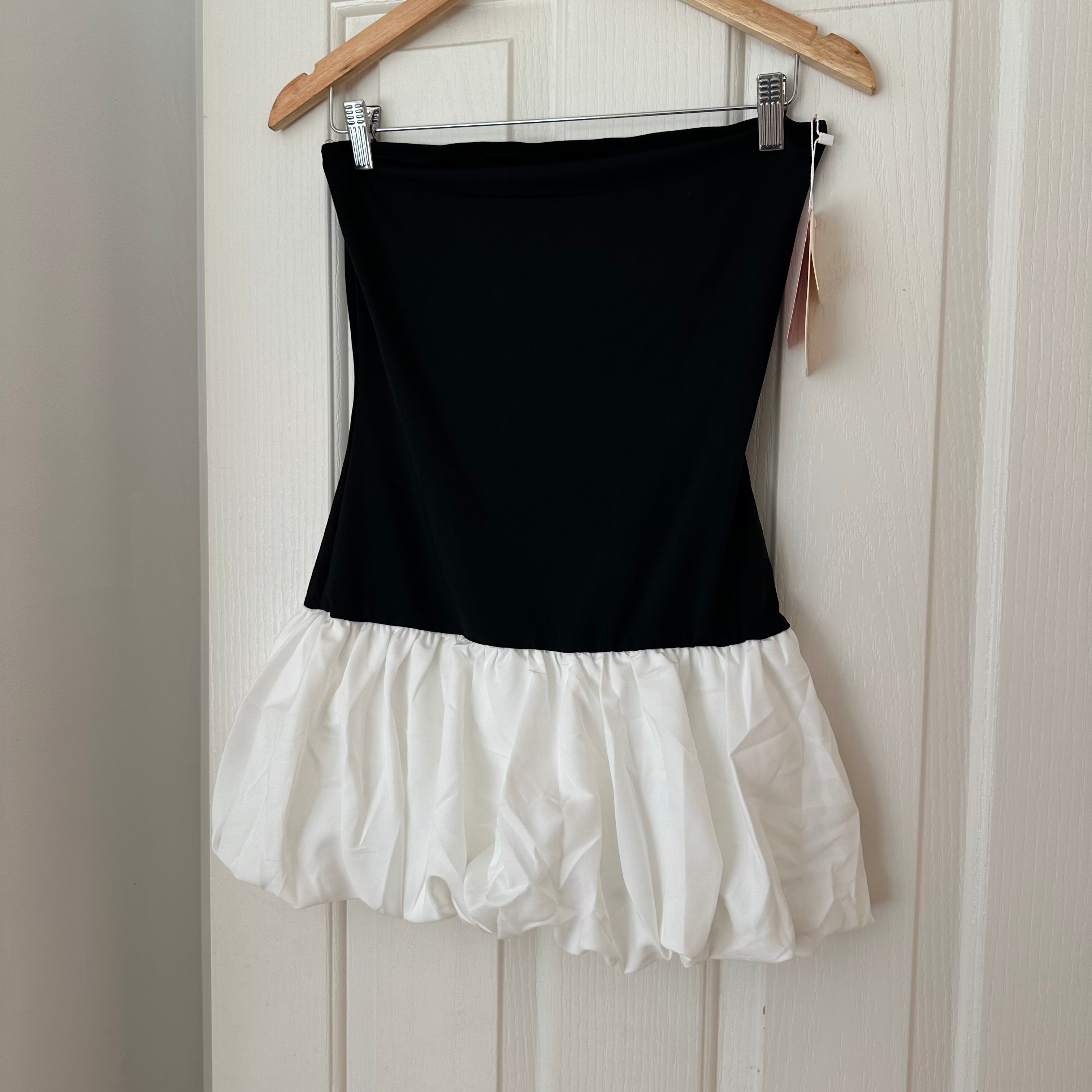 Bubble dress - white and black