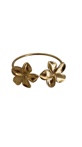 Flower cuff - gold