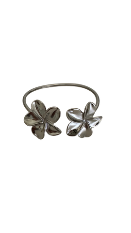 Flower Cuff - Silver