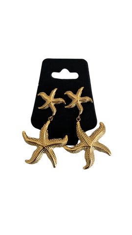 Double starfish earrings