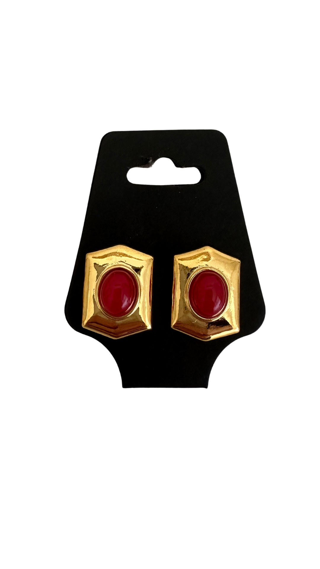 Red Enamel Earrings