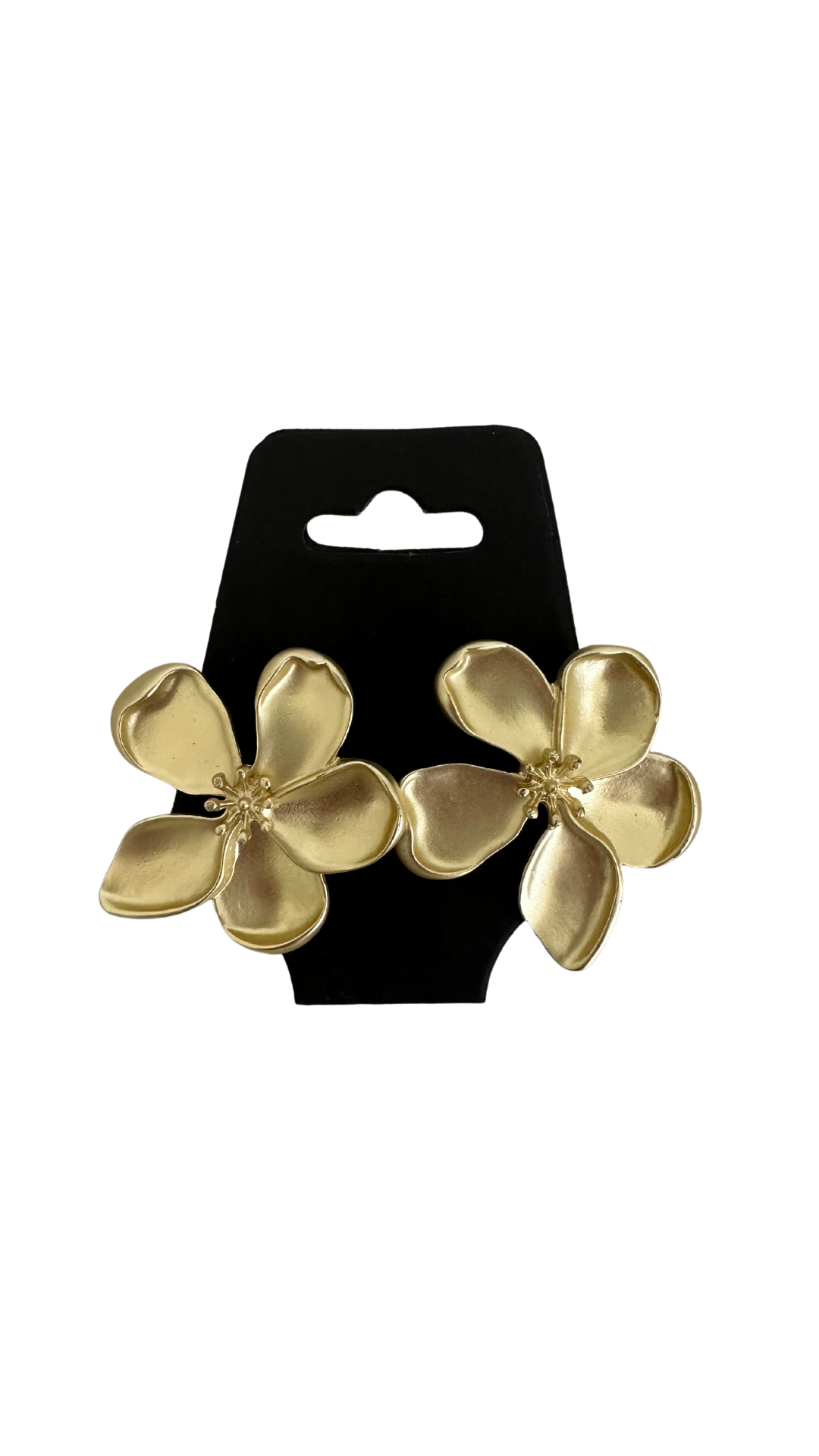 Matte Gold Flower Earrings