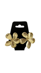 Matte Gold Flower Earrings