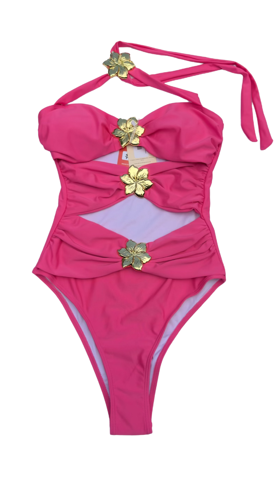 Pink OnePiece with Flower Hardware
