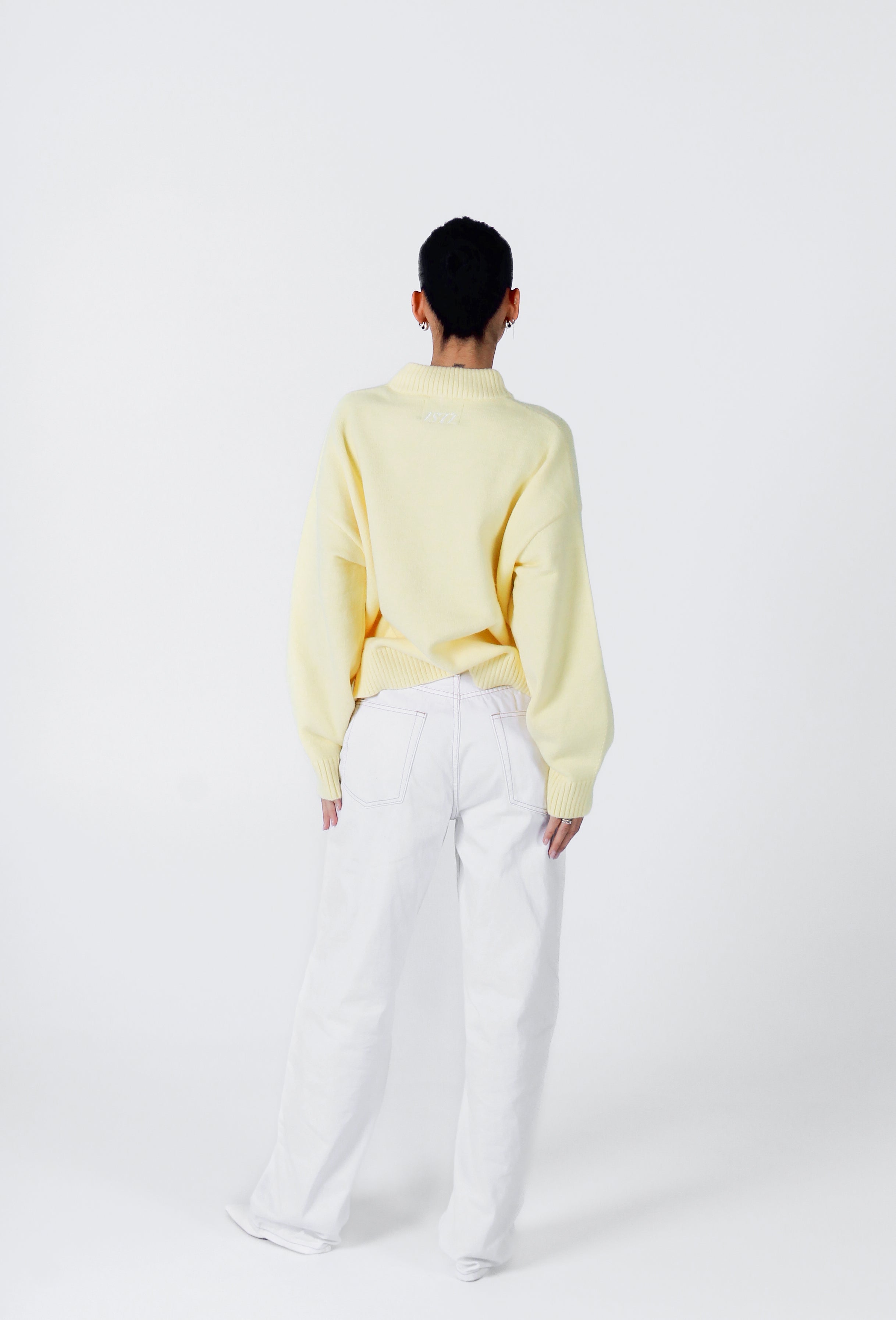Knit Crewneck Sweater | Baby Yellow