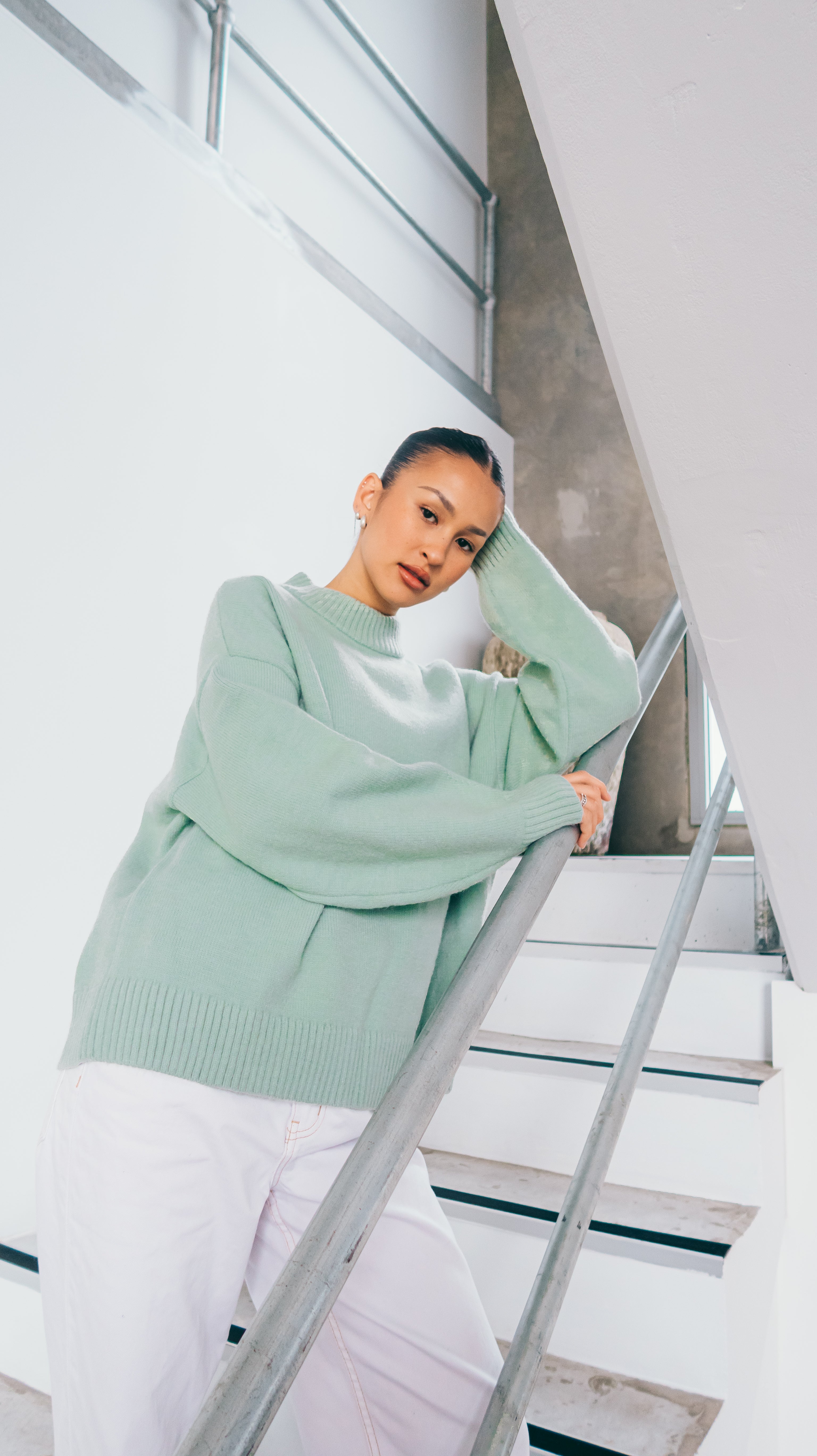 Knit Crewneck Sweater | Sage
