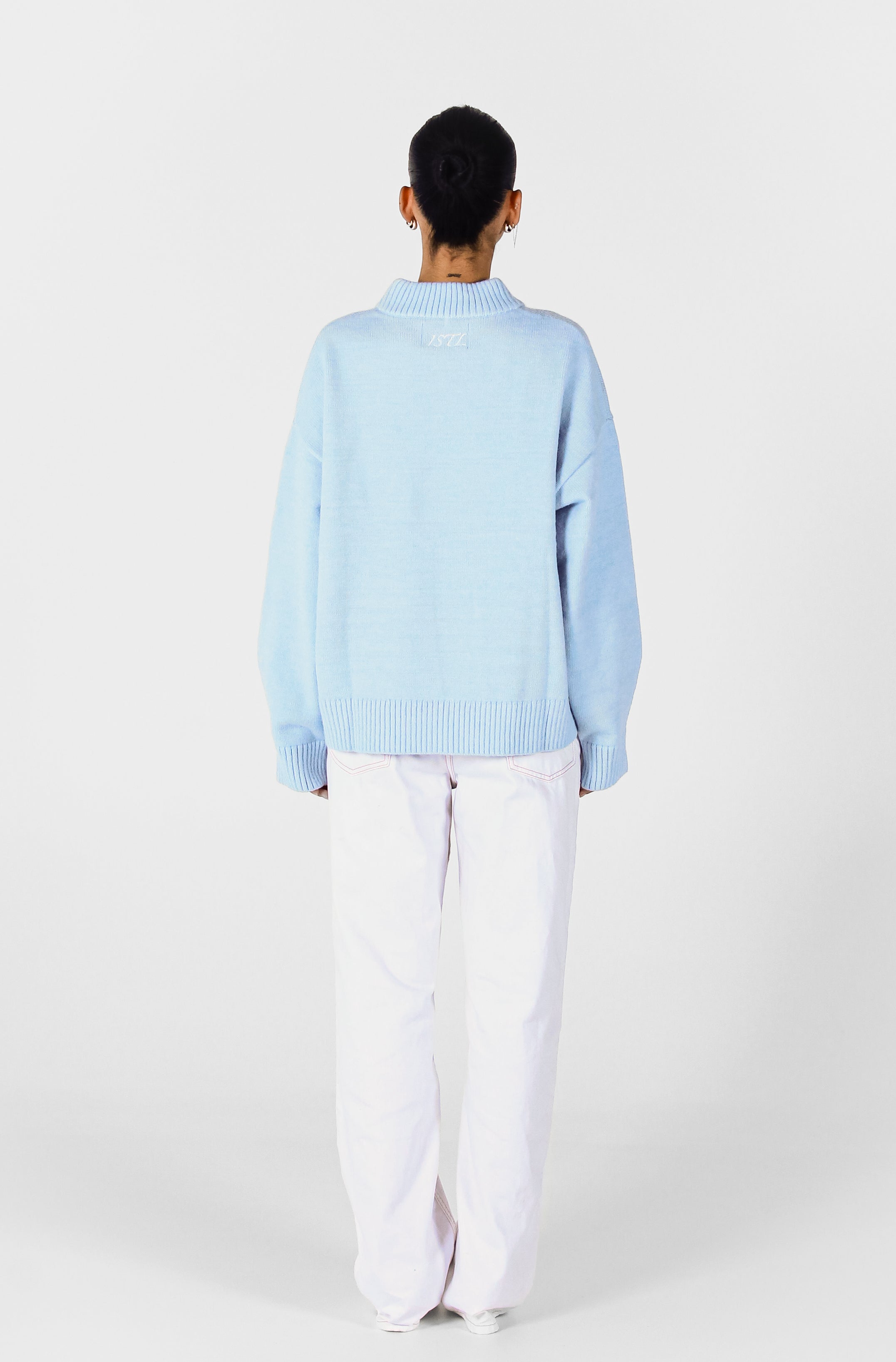 Knit Crewneck Sweater | Baby Blue