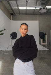 Knit Crewneck Sweater | Black