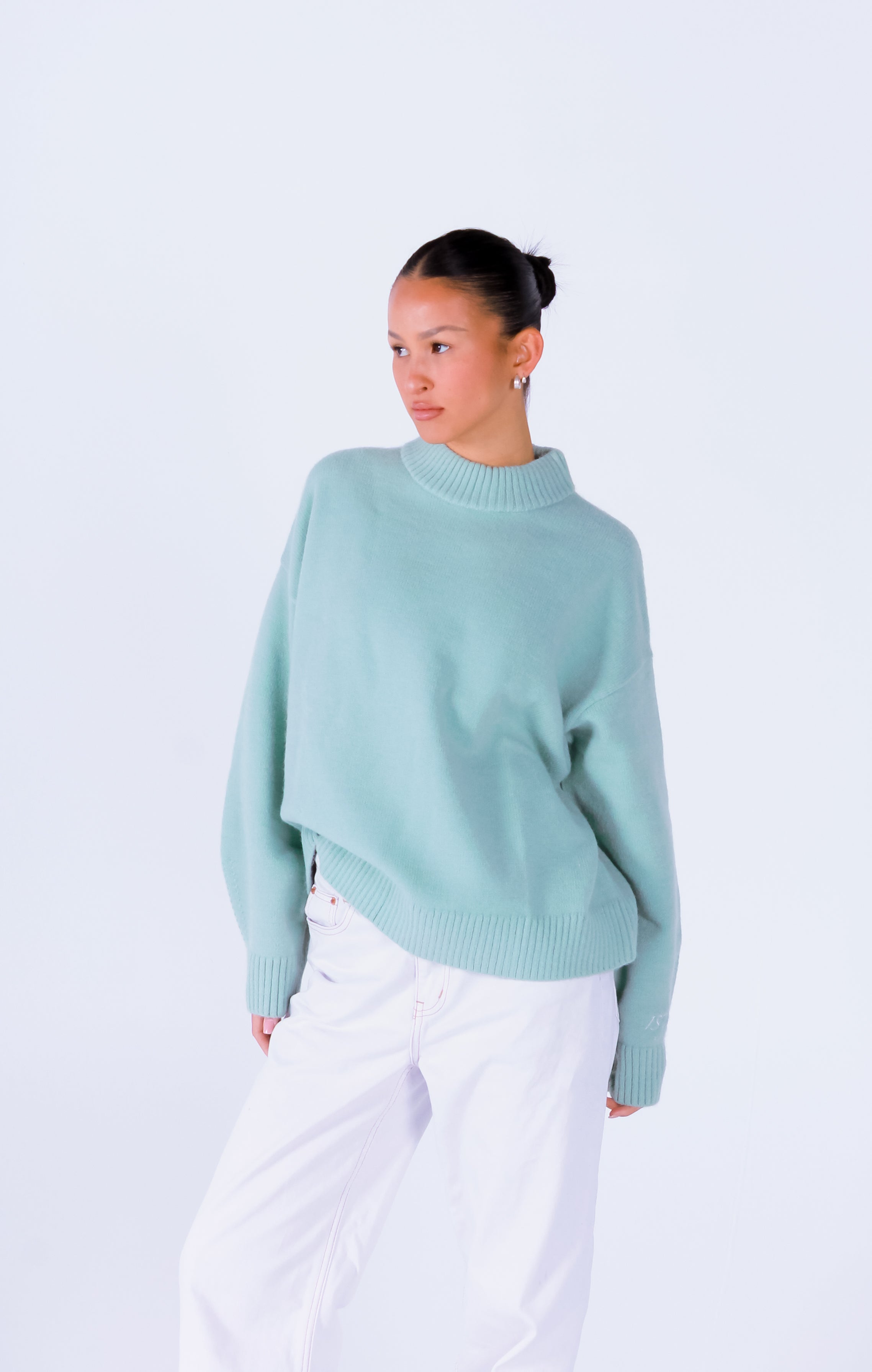 Knit Crewneck Sweater | Sage